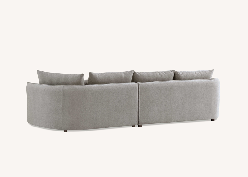 Aluxo Rubin Corner Chaise in Pebble Bouclé