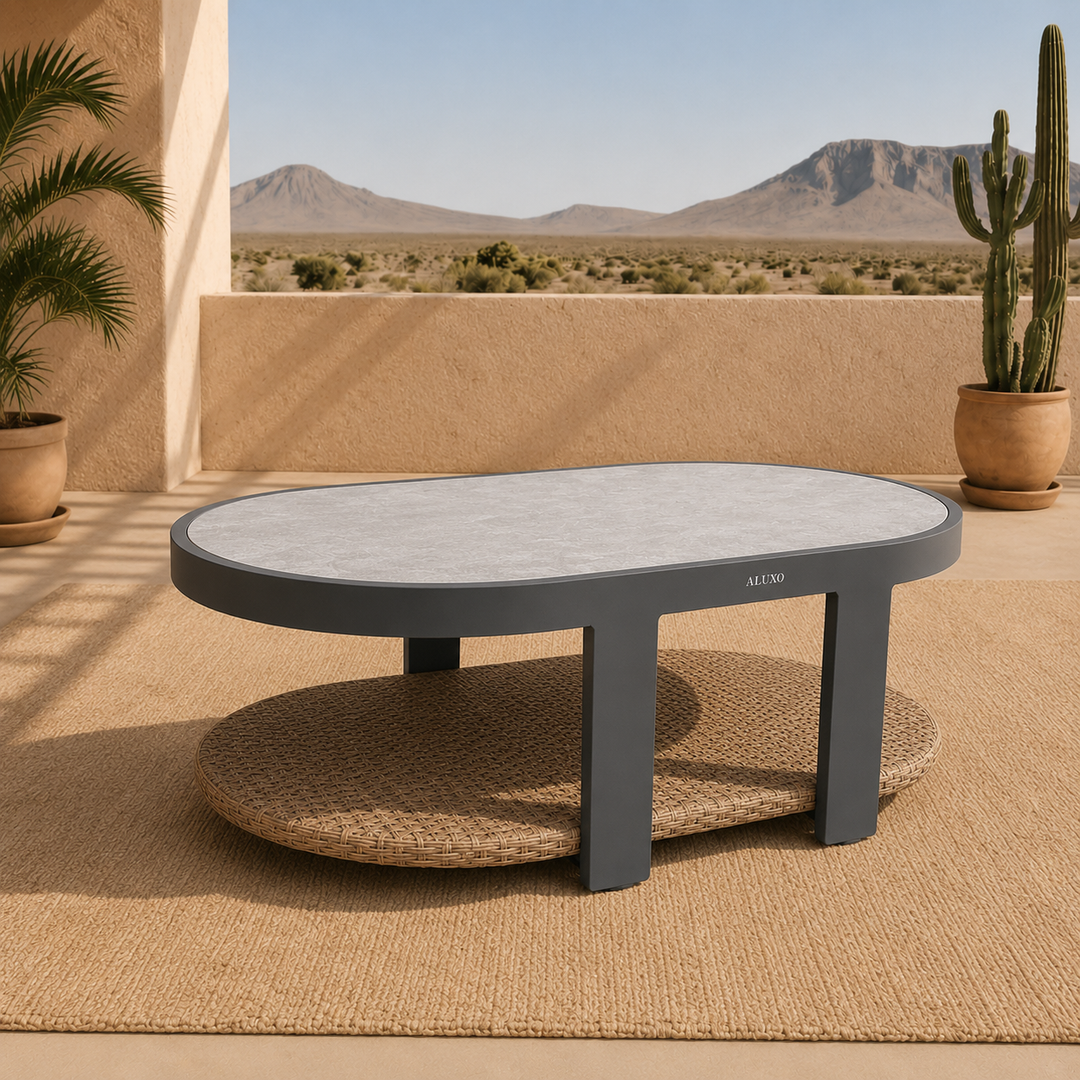 ALUXO® Selene Outdoor Lounge Set - Wicker - 5 Seater