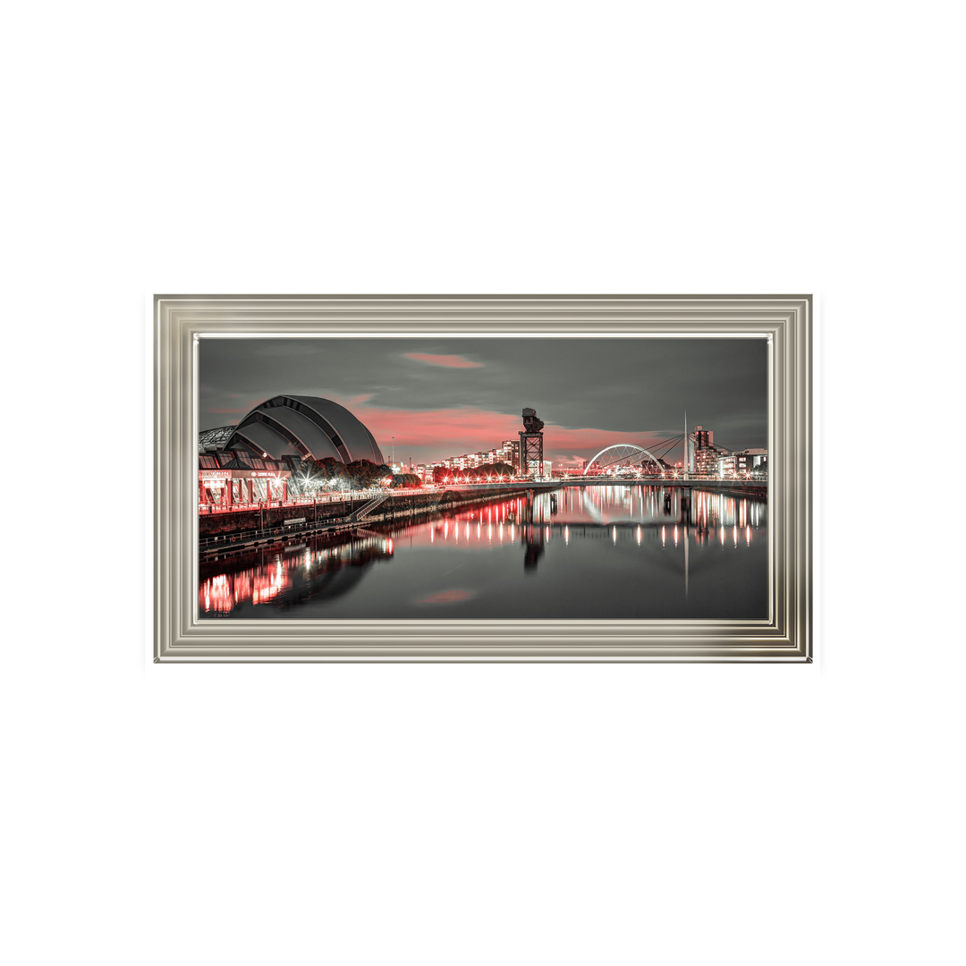 Red cityscape of Glasgow, Assaf Frank