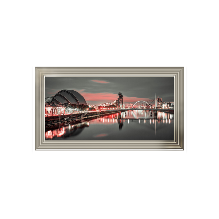 Red cityscape of Glasgow, Assaf Frank