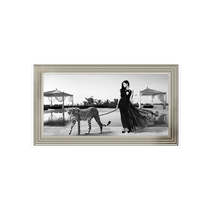 Woman with Cheetah