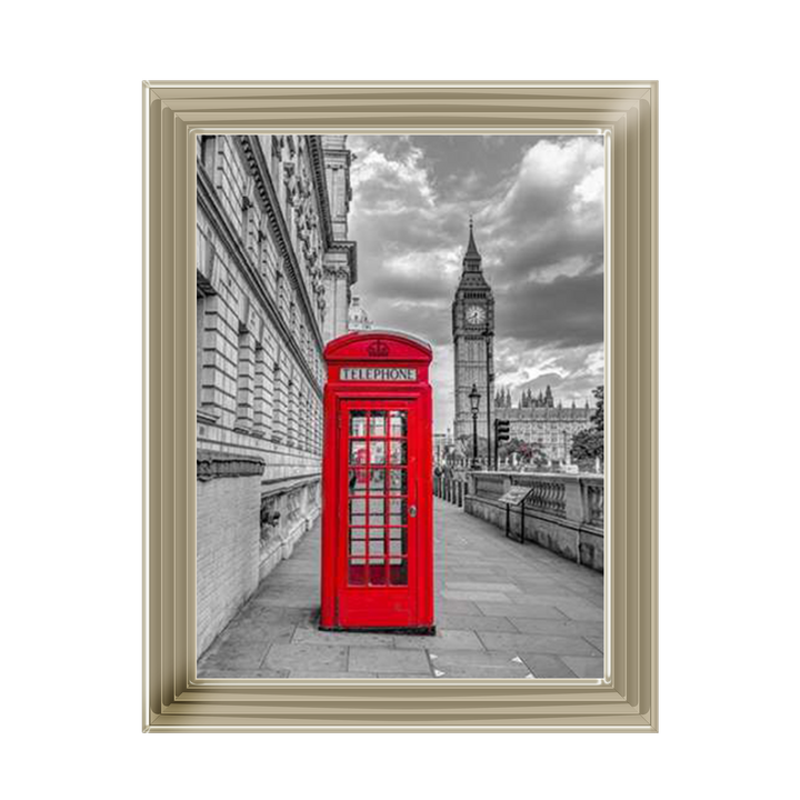 Telephone booth with Big Ben, London, Assaf Frank