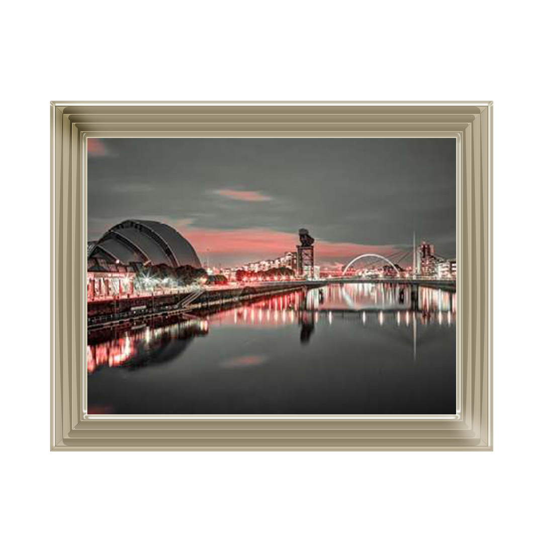 Red cityscape of Glasgow II, Assaf Frank