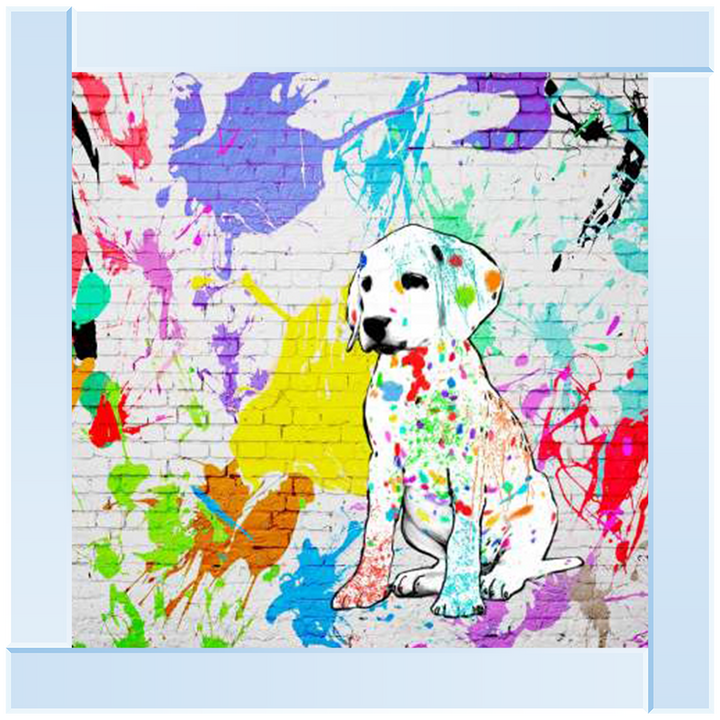 1MF4300 Labrador Street Art, inspired by Banksy