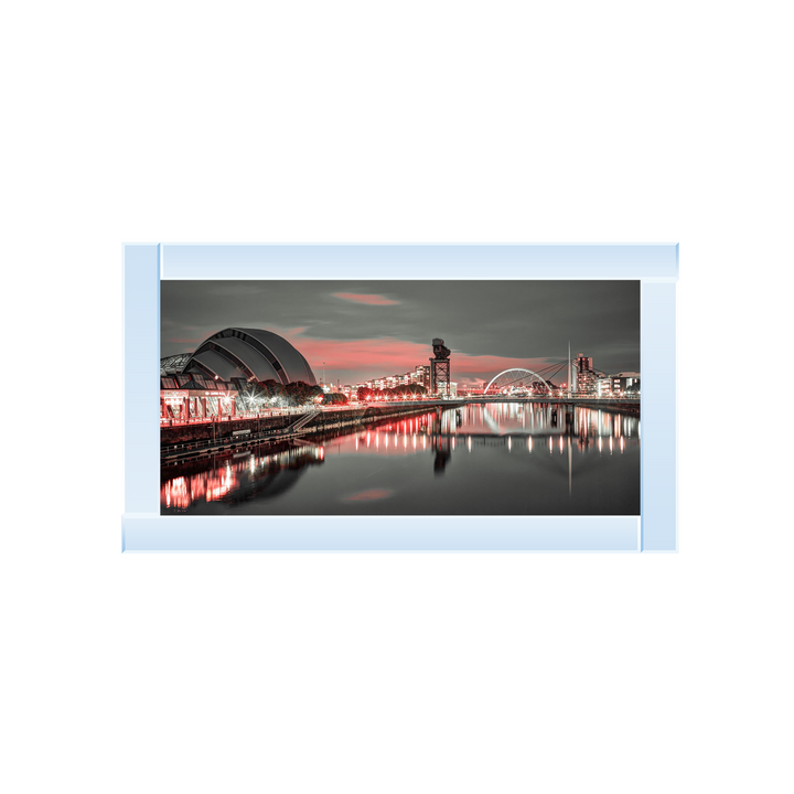 Red cityscape of Glasgow, Assaf Frank