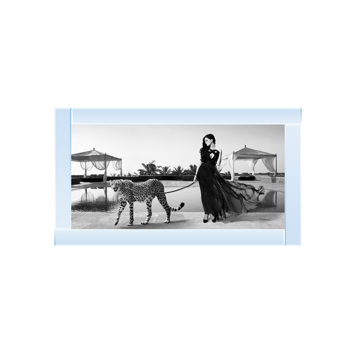 Woman with Cheetah