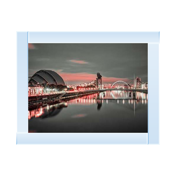 Red cityscape of Glasgow II, Assaf Frank