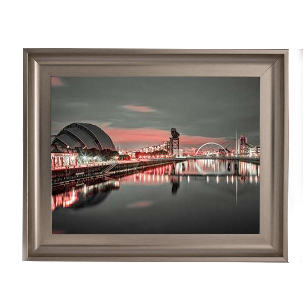 Red cityscape of Glasgow II, Assaf Frank