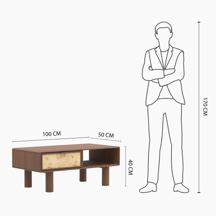 Burlwood Chic Coffee Table