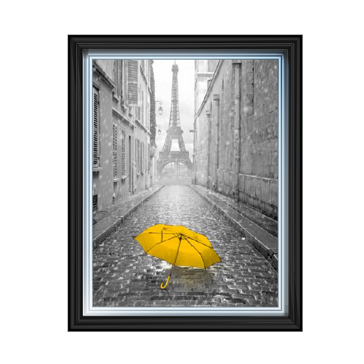 CY173 Lone yellow Umbrella Paris