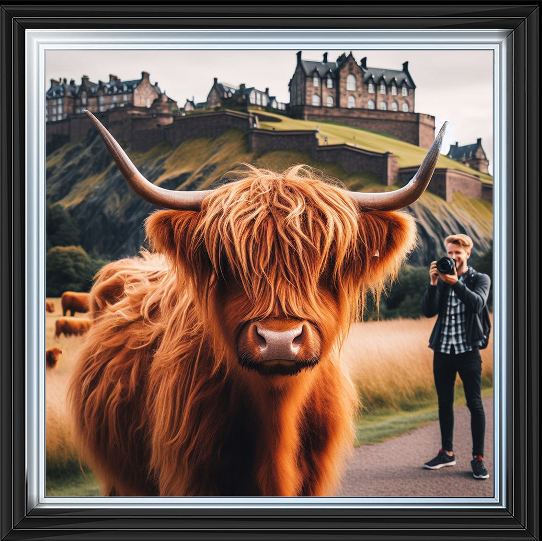 AN1111 HIGHLAND COW EDINBURGH CASTLE SHOOT