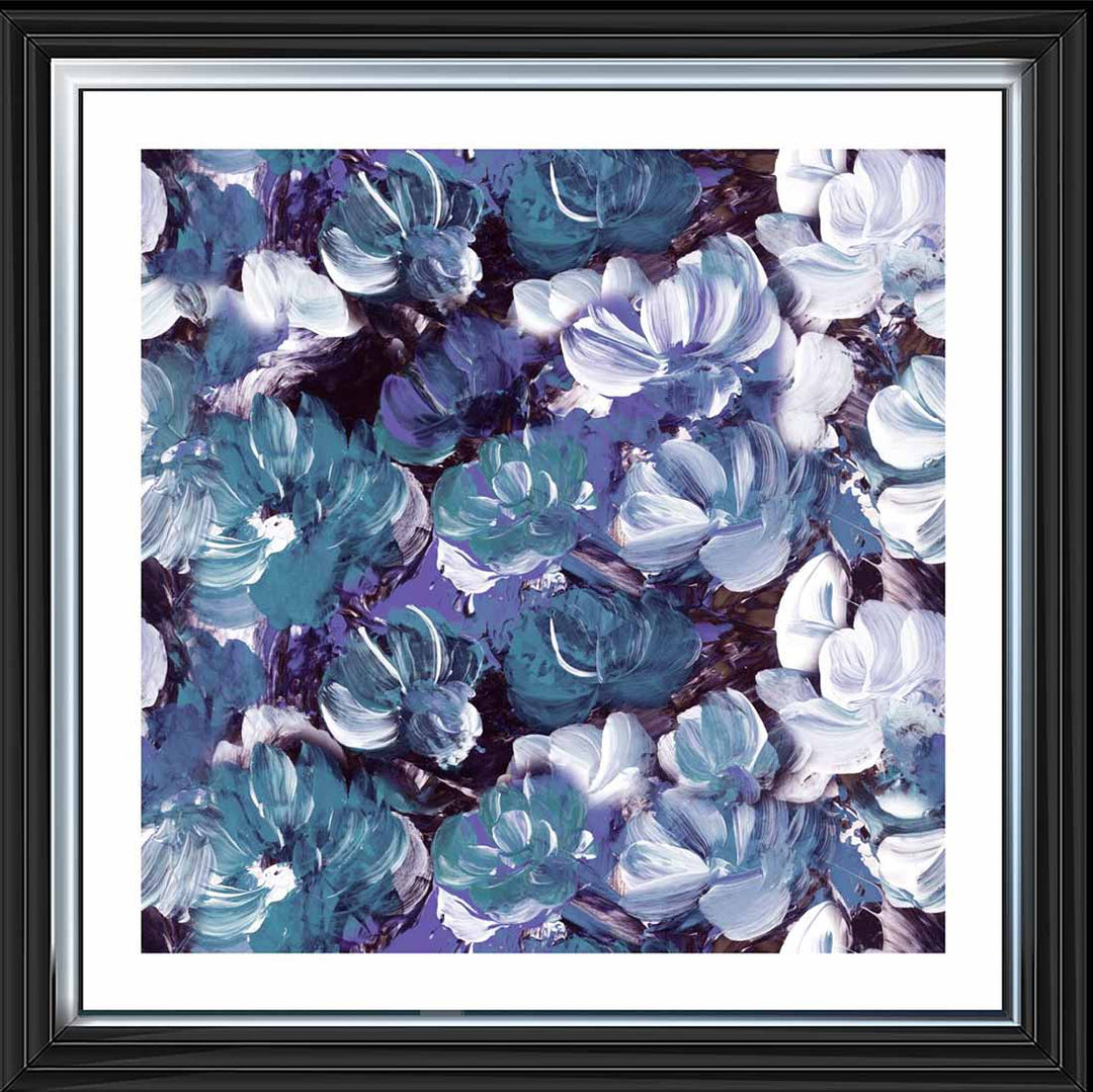 AB447 blue floral abstract