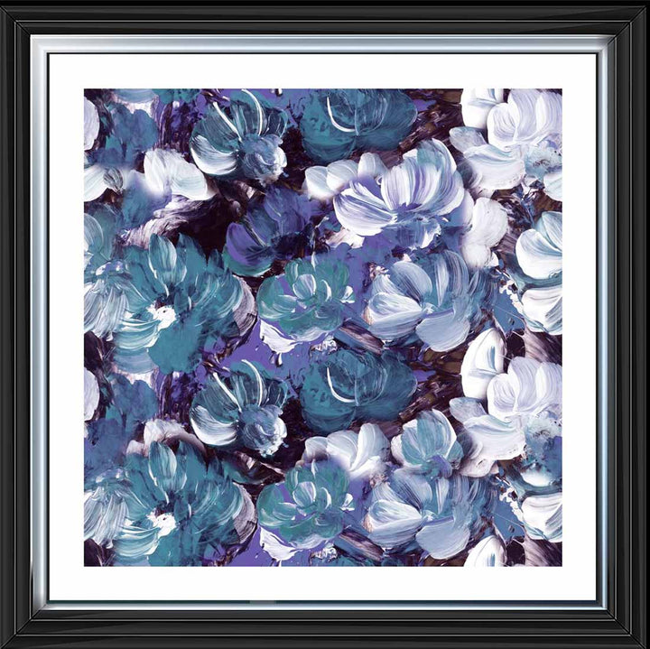 AB447 blue floral abstract
