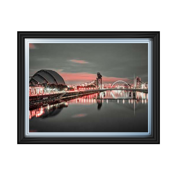 Red cityscape of Glasgow II, Assaf Frank