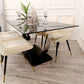 Venus 1.6 Chrome Dining Table with Black Sintered Stone Top