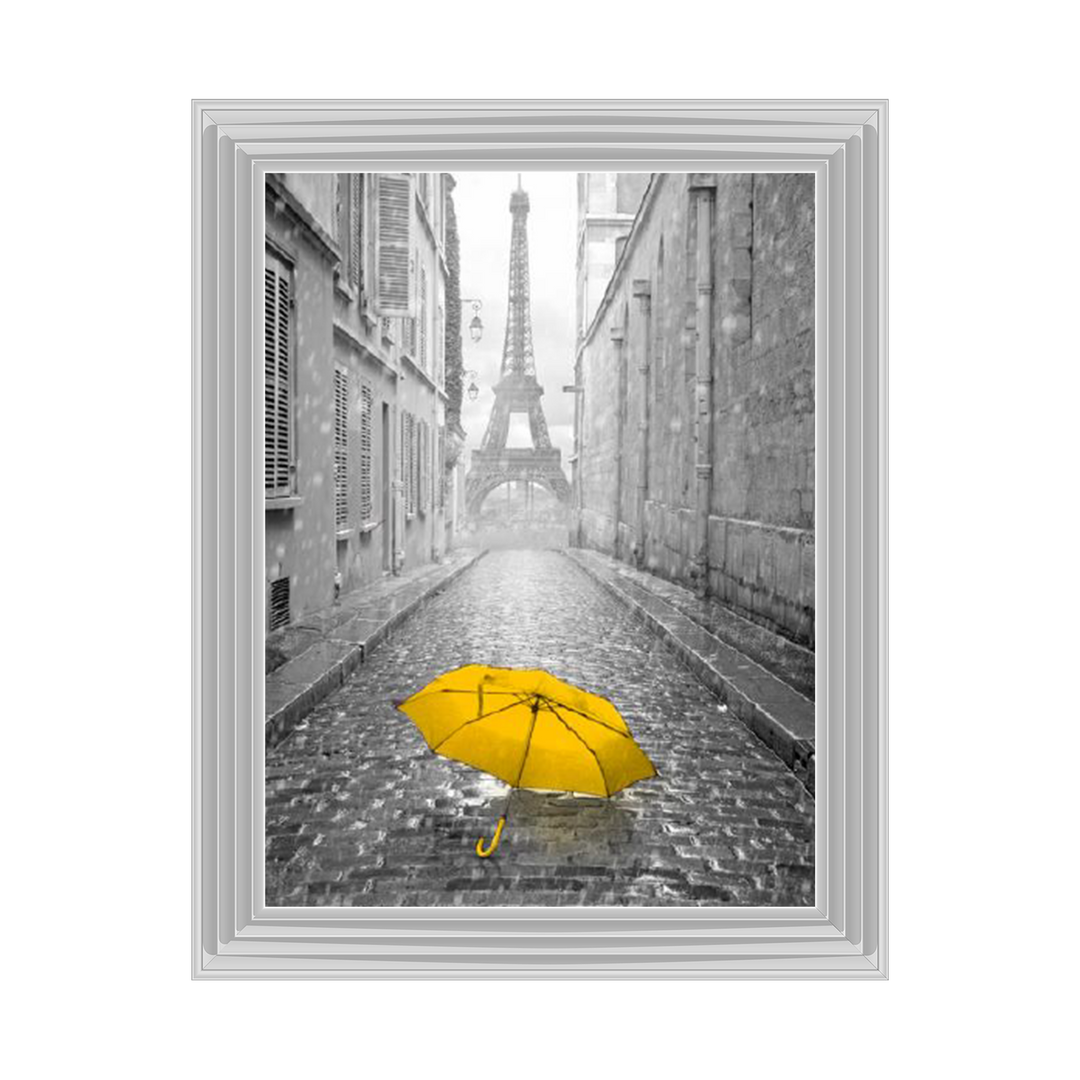 CY173 Lone yellow Umbrella Paris