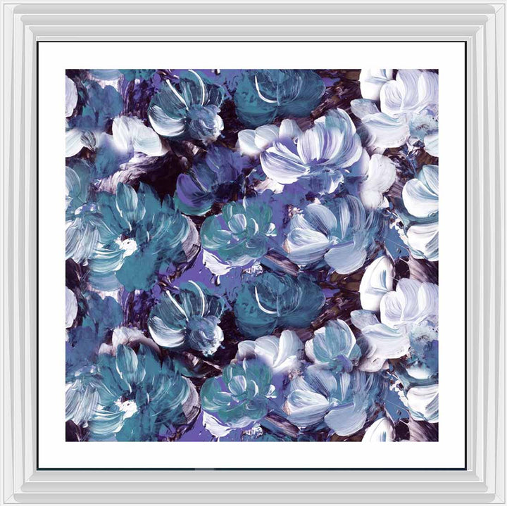 AB447 blue floral abstract