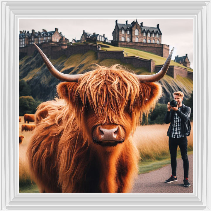 AN1111 HIGHLAND COW EDINBURGH CASTLE SHOOT