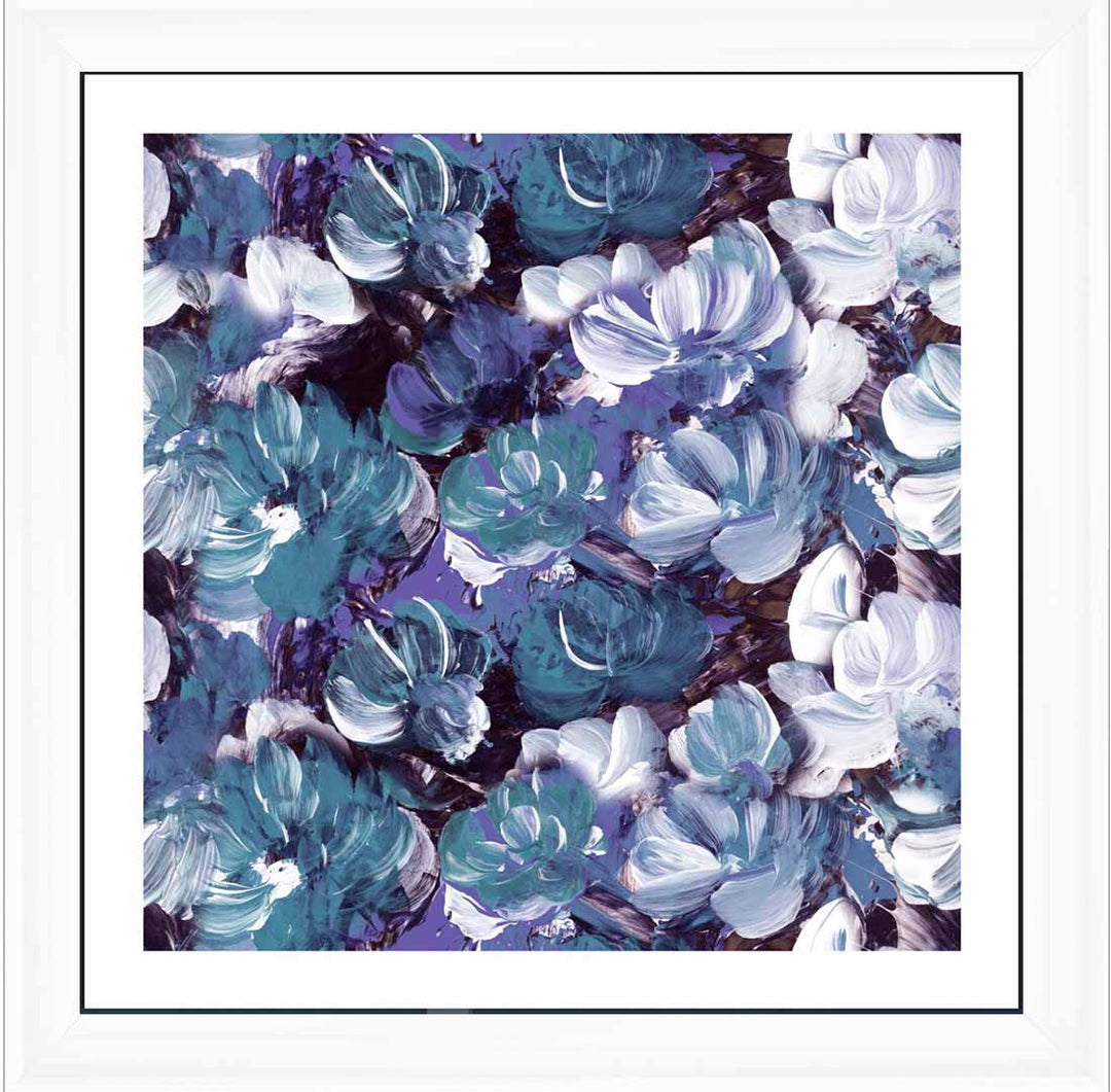 AB447 blue floral abstract
