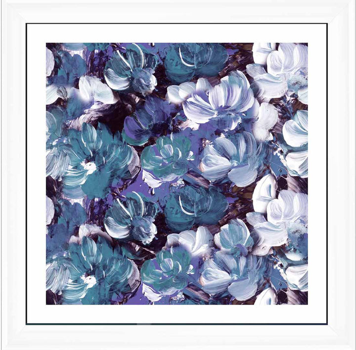 AB447 blue floral abstract