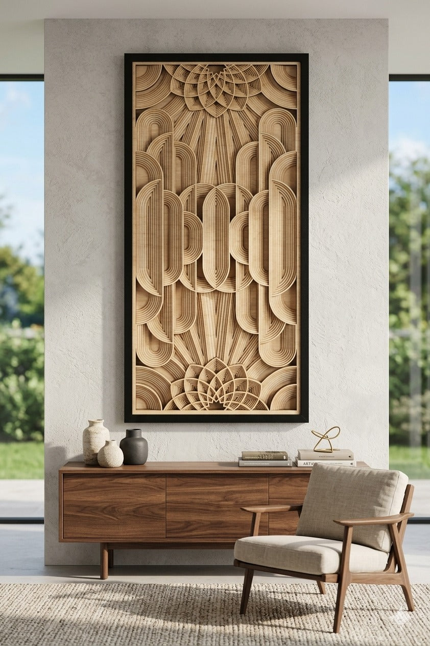 Horizon Deco Wood Carving Wall Art