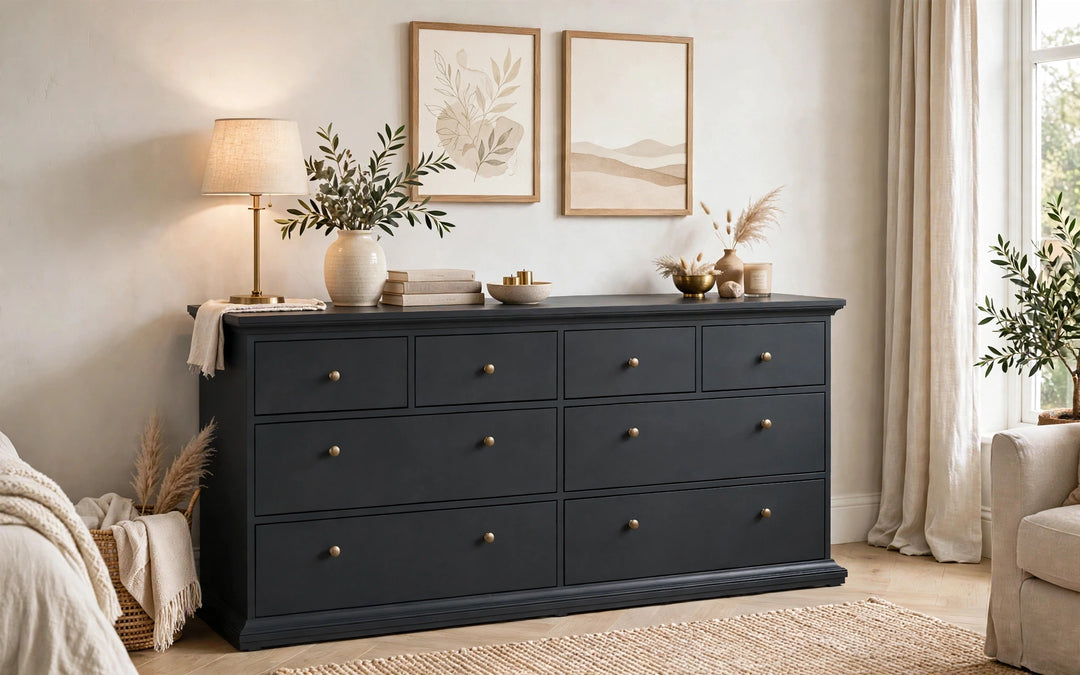 Paris Chest of 8 Drawers in Matt Grey