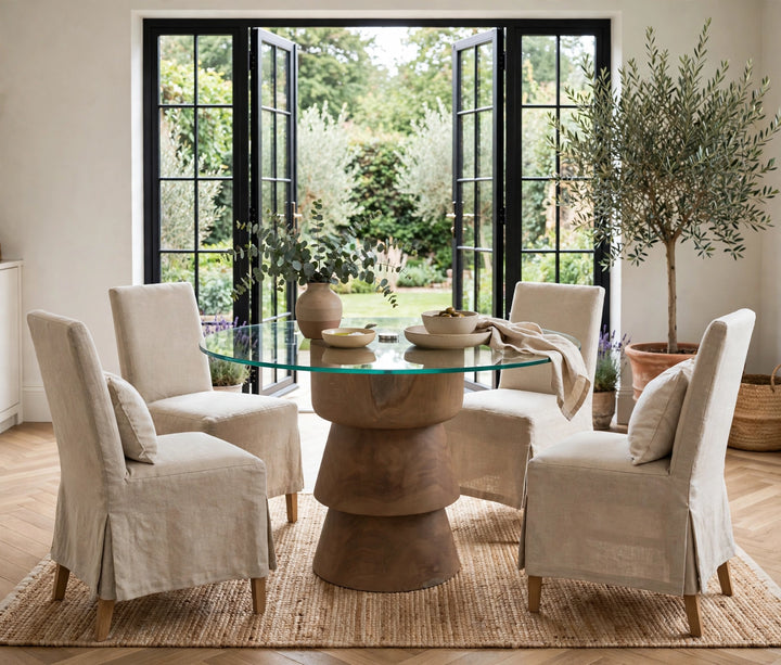 Galvane Coffee Table & Glass (2 x Boxes)