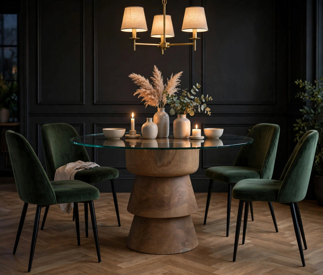 Galvane Coffee Table & Glass (2 x Boxes)