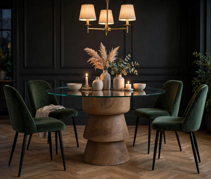 Galvane Coffee Table & Glass (2 x Boxes)