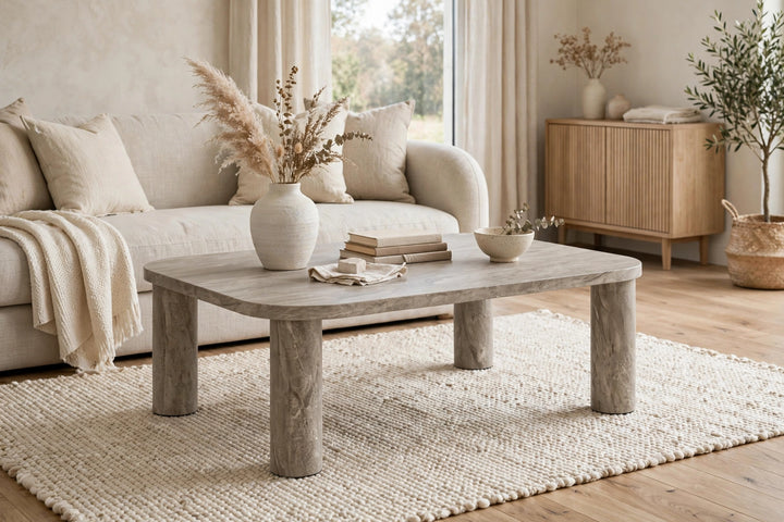 Solano Rectangular Coffee Table in grey 100x75cm