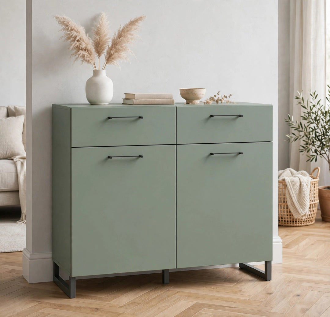 Sali 2 Door 2 Drawer Chest in Sage Green