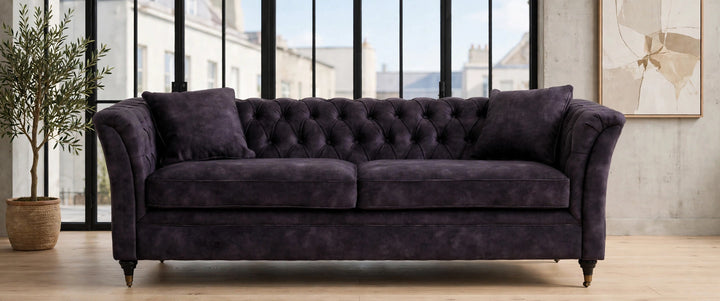 Palma Velvet Sofa – Grey (3 Seat)