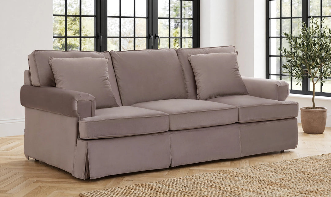 Capri Velvet Sofa – Mink (3 Seat)