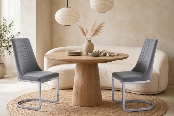 Curva Chair - GREY FRENCH VELVET