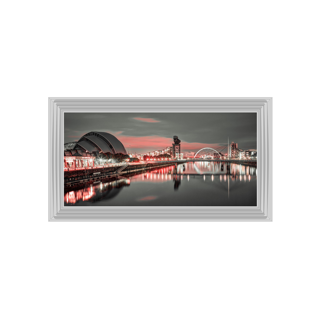 Red cityscape of Glasgow, Assaf Frank
