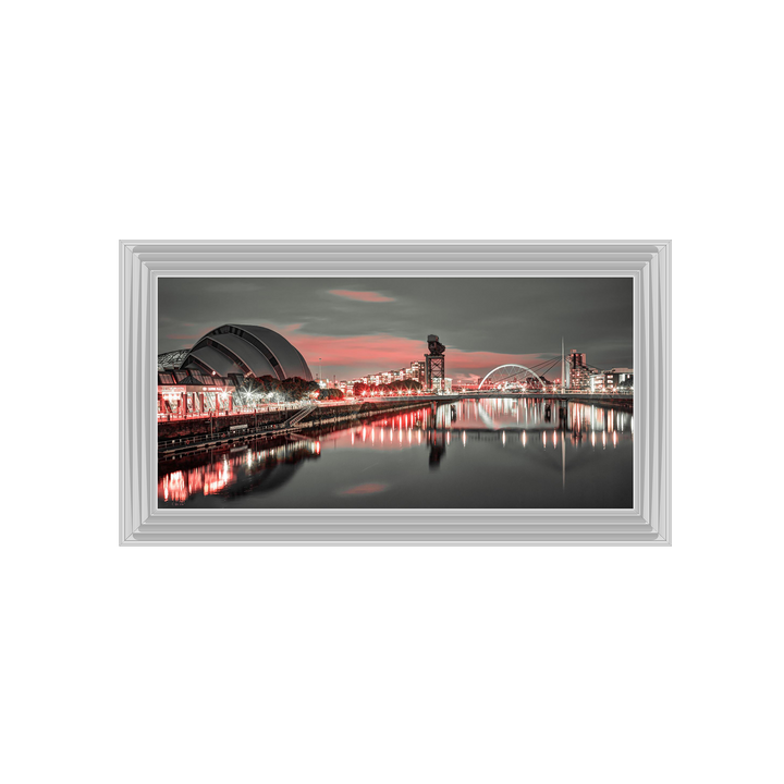 Red cityscape of Glasgow, Assaf Frank