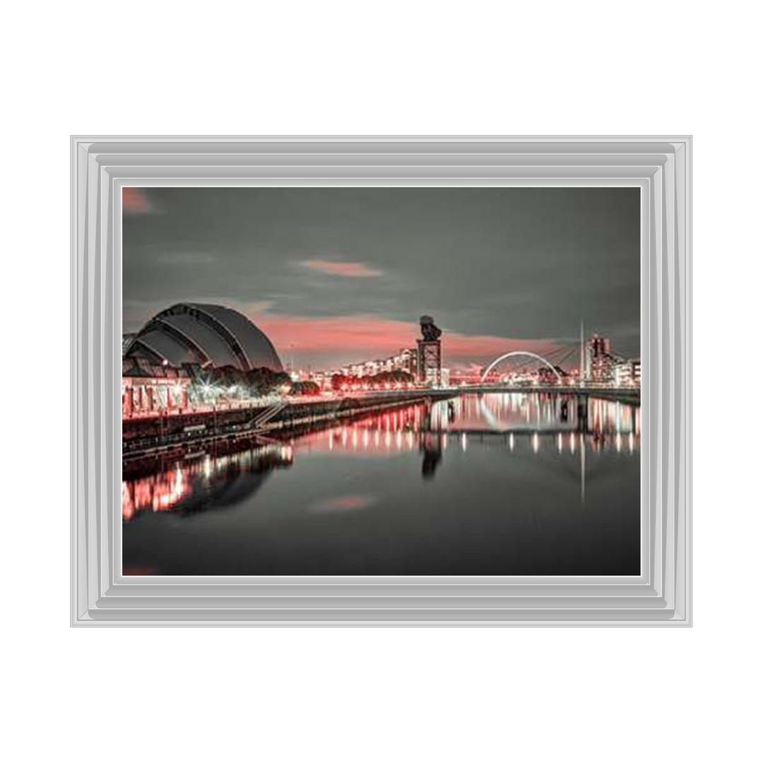 Red cityscape of Glasgow II, Assaf Frank