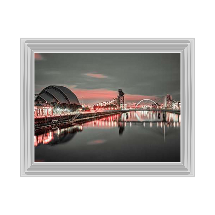 Red cityscape of Glasgow II, Assaf Frank