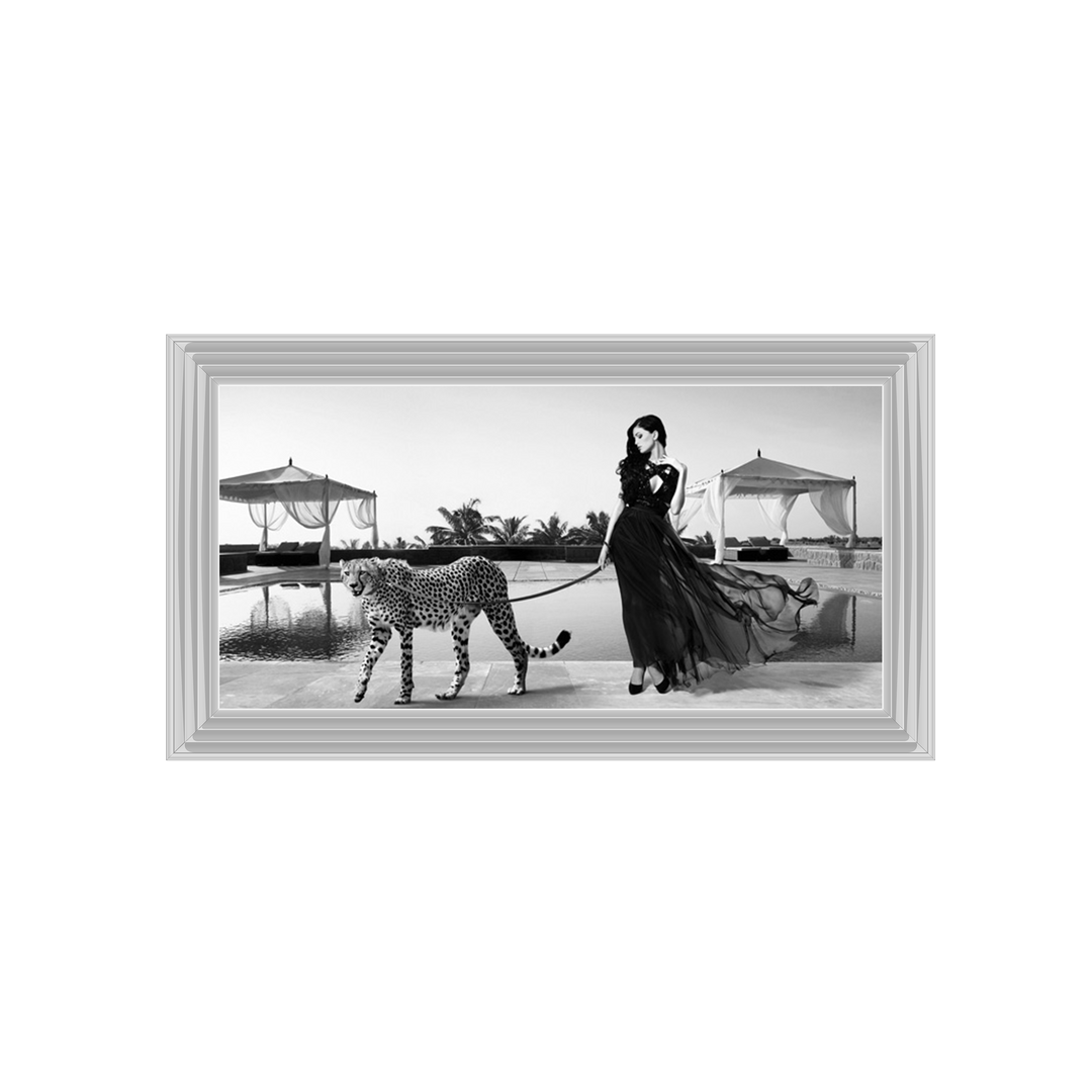 Woman with Cheetah