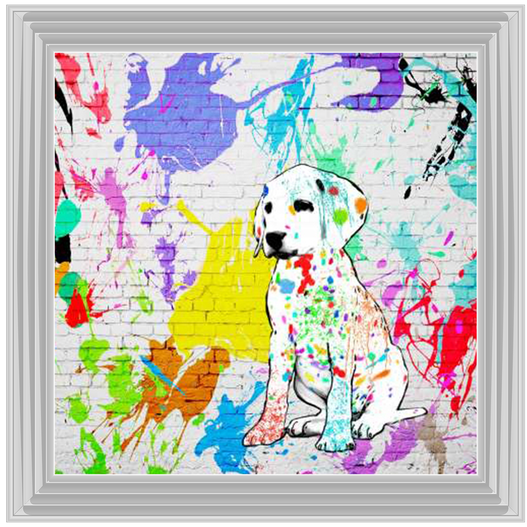 1MF4300 Labrador Street Art, inspired by Banksy