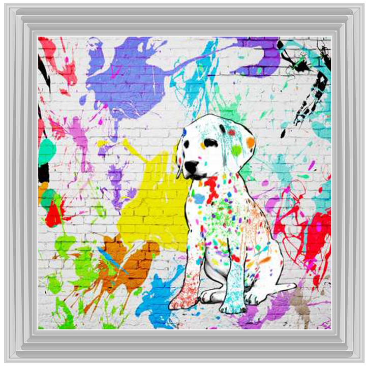 1MF4300 Labrador Street Art, inspired by Banksy