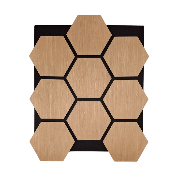 Hexagon Wood Acoustic Wall Panels - (Set of 4)