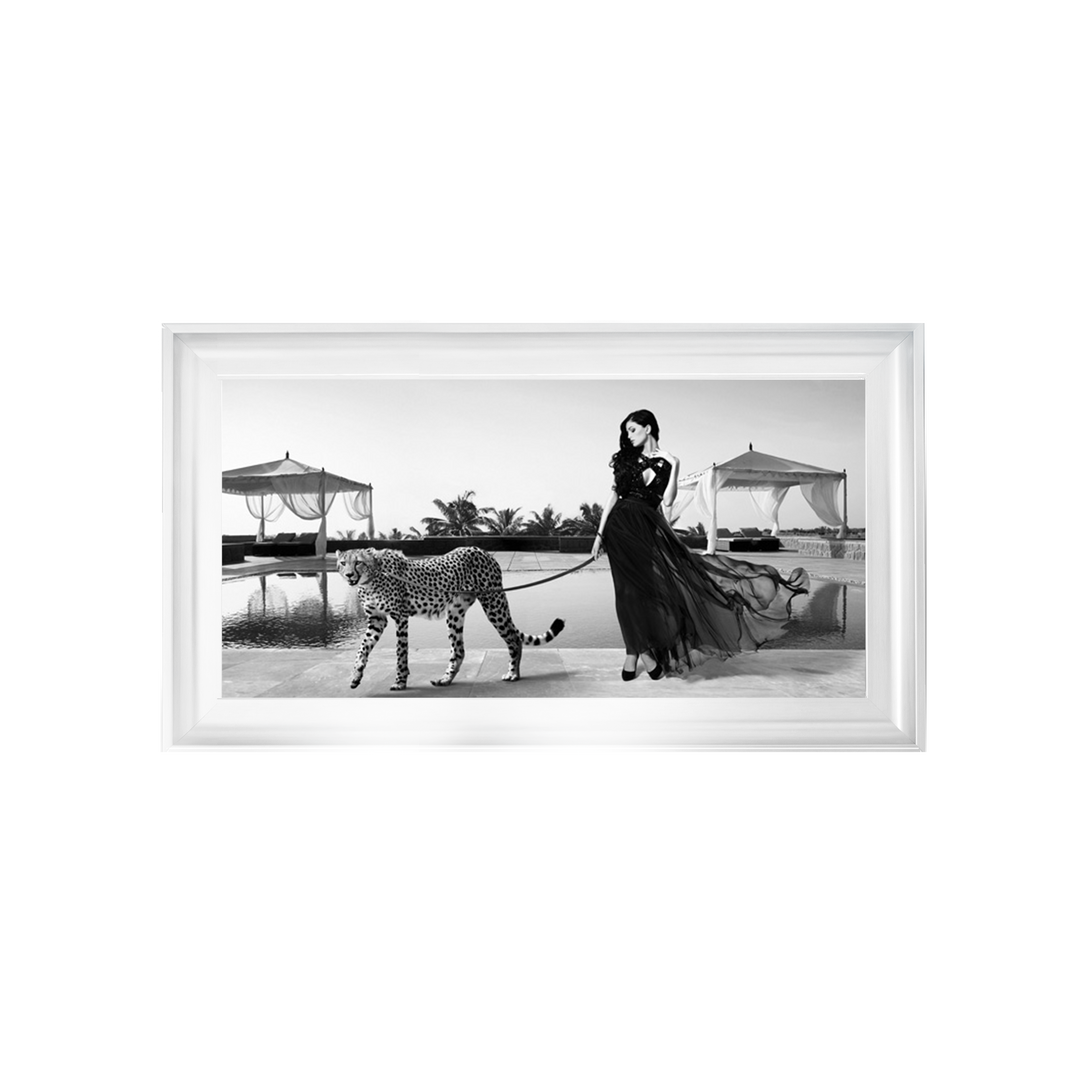 Woman with Cheetah