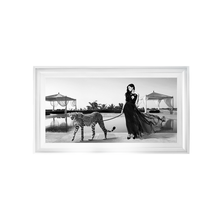 Woman with Cheetah