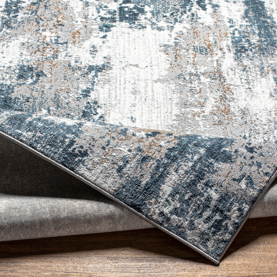 Elegant Allegro Abstract Modern Marble Rug