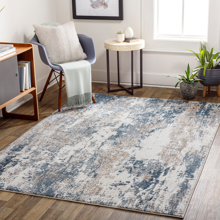 Stylish Allegro Abstract Modern Marble Rug