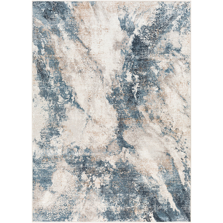 Contemporary Allegro Abstract Modern Marble Rug
