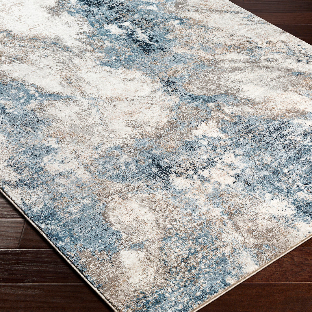 Contemporary Allegro Abstract Modern Marble Rug