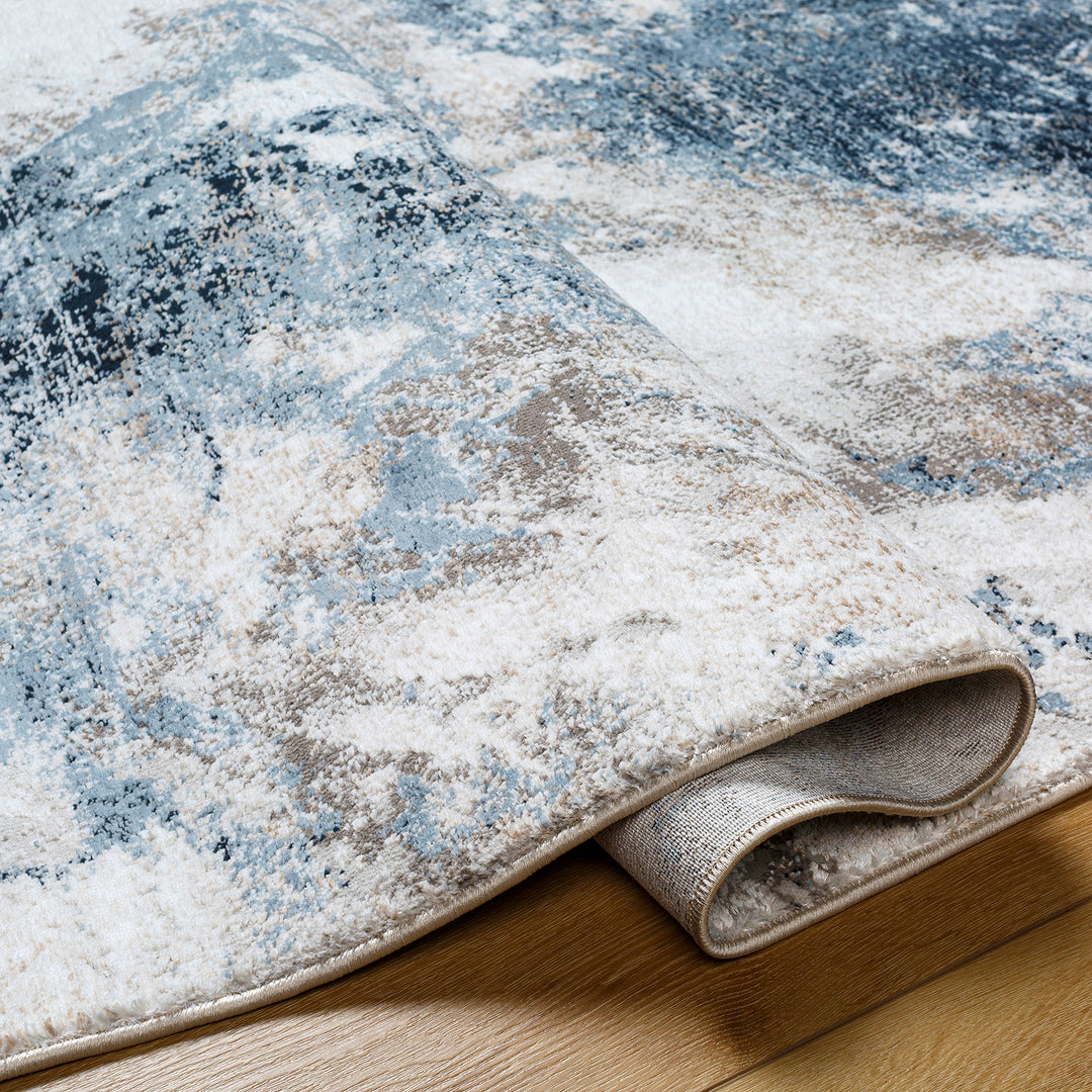 Contemporary Allegro Abstract Modern Marble Rug