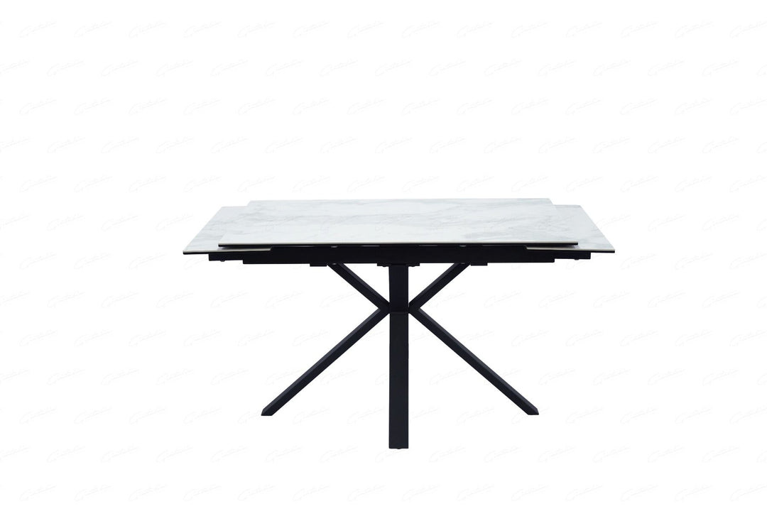 Amari SMALL Extending Table - Grey Ceramic Marble